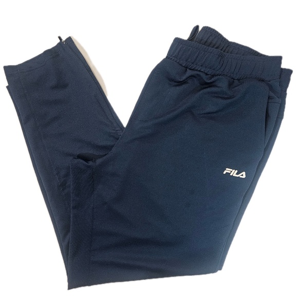 Fila Pants Mens XL Athletic Track Jogger Polyester Spandex Drawstring Gym - Picture 1 of 9